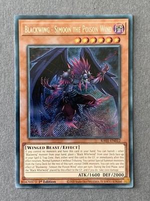 Yu-Gi-Oh! - Blackwing - Simoon The Poison Wind - RA01 - Secret Rare - NM