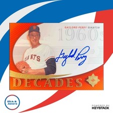 2005 Ultimate Signature Decades #GP Gaylord Perry Autograph San Francisco Giants