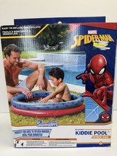 Swimways Marvel Spider-Man 2-Ring Inflatable Pool Round Blue Red Vinyl