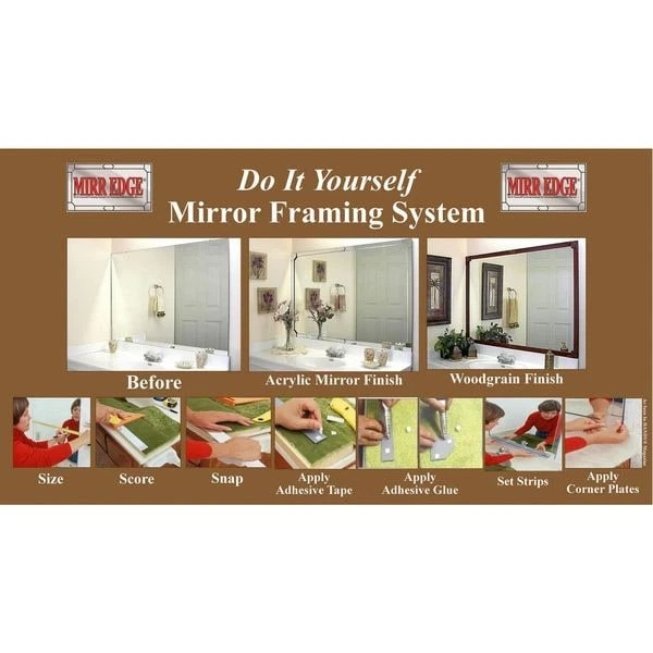 Tiras Mirredge 45236, 36 in L, 1 1/2 in W, 1/4 in H, nogal cerezo Foto 2 de 2