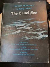 Very Rare Book/Programme The Cruel Sea March 1953 leicester Square Theatre. 