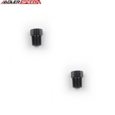 ADLERSPEED 2x 1/8'' inch NPT Male Hex Head Plug Aluminum NPT Plug Adapter Black