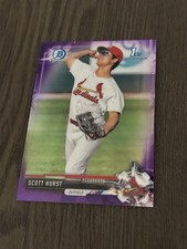 2017 Bowman Draft Chrome Purple Refractor /250 BDC-126 SCOTT HURST Baseball Card