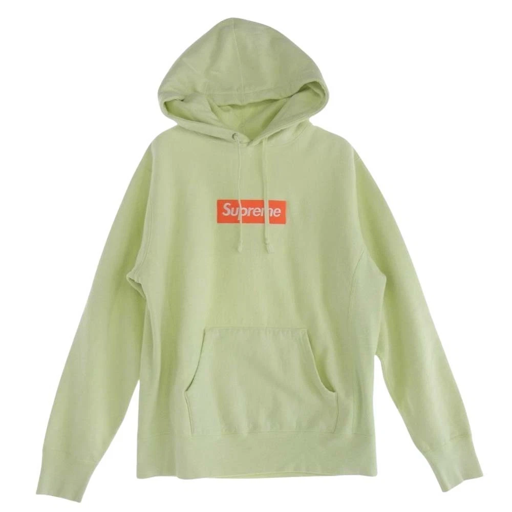 sweat à capuche supreme 17AW logo citron vert taille S homme