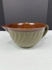 PAULA DEEN 4 Qt Batter Bowl Serving Mixing Pour Spout Green Speckled oven safe