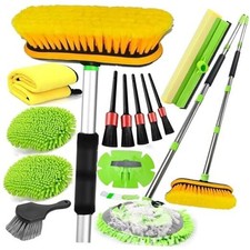62'' Car Wash Brush with Long Handle, Car Wash Kit with Tire Brush, Tower, 