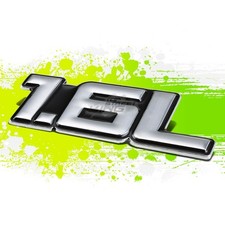 NEGRO "1.6L" PLATA LETRA LOGOTIPO ADORNO INSIGNIA METAL EMBLEMA CALCOMANÍA PEGATINA EXTERIOR