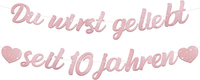 Deko 10 Geburtstag MäDchen Girlande, Girlande Geburtstag Geburtstagsdeko 10 Jahr