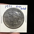 1921 $1 Silver Peace Dollar Cleaned / Polished High Relief Key Date