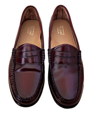 G.H. Bass Weejuns Larson Men's Cherry Brown Leather Loafers Size 7