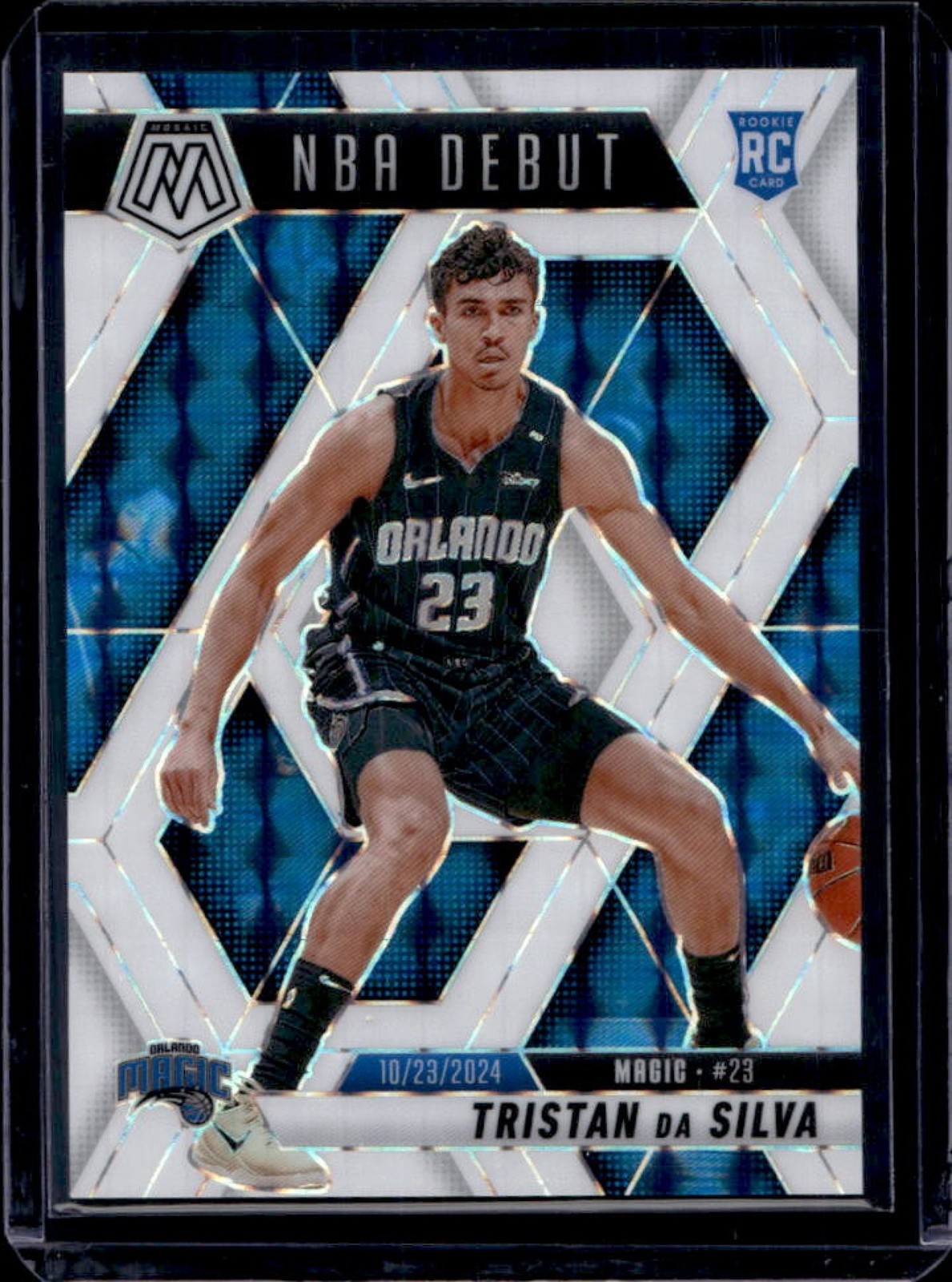 2024-25 Panini Mosaic Tristan da Silva RC White Mosaic NBA Debut #/25 Magic