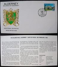Alderney Stamps: "Alderney Definitives"  23p Value First Day Cover 1992