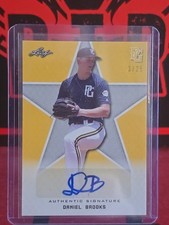 2020 Leaf Perfect Game National Showcase Auto Yellow #BADB1 Daniel Brooks 3/25