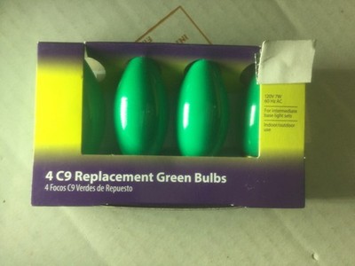 C9 & C7 Christmas Light Bulb Replacement. Different Color Pack of 4 bulbs.
