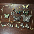 Butterfly Jewelry Mixed Lot of Necklaces Brooches, Pins , Pendants, Etc — photo 2