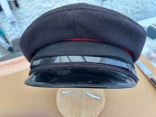 1970s/80s FIREMANS PEAKED CAP, SIZE 58,