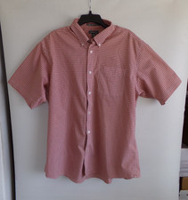 Eddie Bauer Button Up Casual Shirt XL Red Plaid Short Sleeve Men's Relaxed Fit