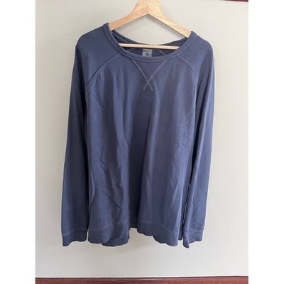 VRST Mens Ponto Performance Crewneck Sweatshirt Blue Grey XX-Large XXL Cotton