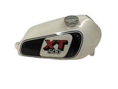 Yamaha Xt Tt 500 1U6,1980 Model White Painted Aluminum Petrol Tank + Cap | Fit