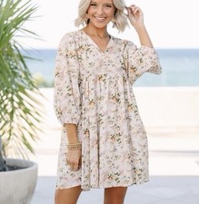 Shop The Mint Ivory Babydoll White Floral Dress Small Cottage Core Feminine Cute