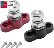 2PCS 5/16" 12V Car Single Stud Battery Junction Posts Block, Heavy Duty Auto Pow