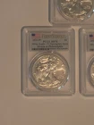2021-(p)first strike pcgs ms70 silver eagle t1 emergency issue philadelphia