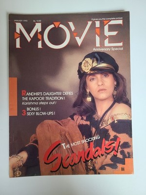 Movie Bollywood Magazine Jan 1990 - Dimple Kapadia Aamir Khan Sonam Ranjeet