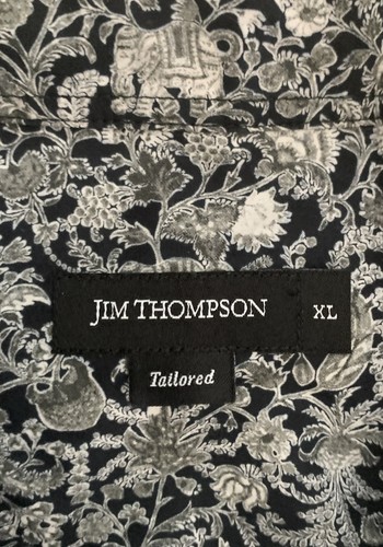 Chemise hawaïenne Jim Thompson homme XL (L) coupe ajustée fleurie décontractée LIRE - Photo 2/8