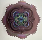Antique IMPERIAL Purple Amethyst Carnival Glass "Scroll Embossed" Medium Bowl