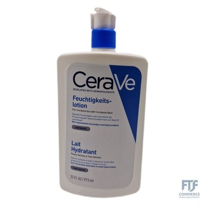 CeraVe Feuchtigkeitslotion für Körper und Gesicht, Lotion für trockene bis sehr