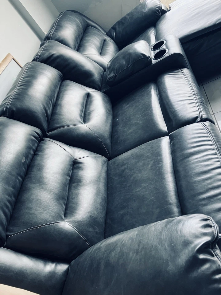 Power Reclining Sectional Sofa with Cup Holders and Console by Ashley Furniture - Image 2 of 4