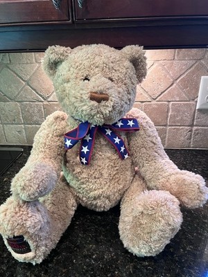 Large GUND Wish Bear 100th Anniversary 1902 - 2002 Stuffed Plush Teddy Bear 18''