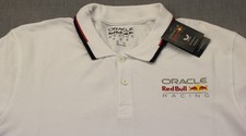 Oracle Red Bull F1 Racing SS Polo Shirt Mens L White with Team Logo NWT Large