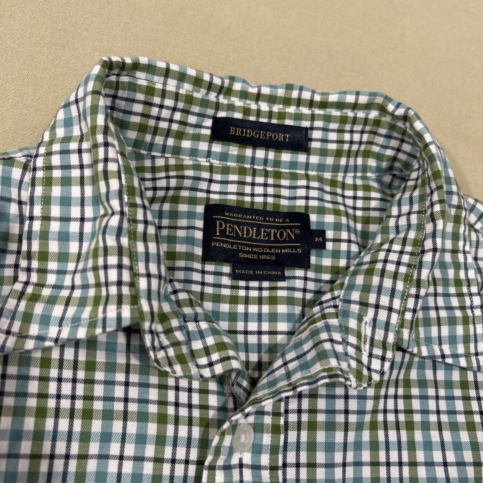 Pendleton Button Shirt Mens Medium Bridgeport Pla… - image 2