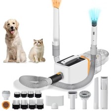 3-in-1 Dog Grooming Kit: 15000Pa Pet Vacuum & Hair Removal Tool for Dogs
