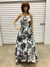 Betsy  Adam Floral High Low Gown Lace Up Full Size 12 NWT