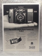 Vintage Minolta Talker Autofocus 35mm Camera 1984 Print Advertising Full Page Ad