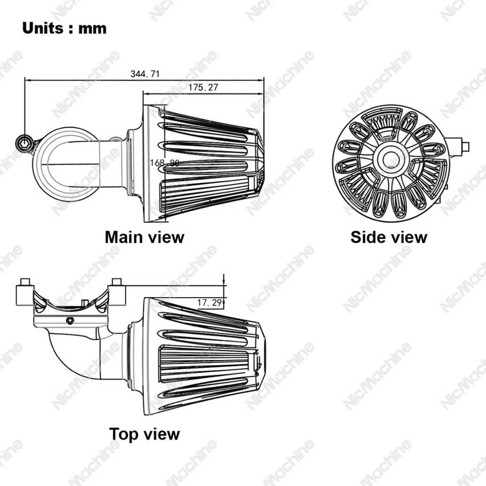 For Harley Sportster 883 XLH883 1200 Custom XL1200C Forty Eight XL Air Filters - Image 4 of 4
