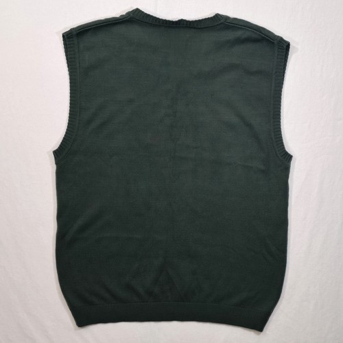 Maglione Vintage Uomo Gicos Gilet L Cacciatore Verde Morbido Golf Gear Casual Preppy - Foto 6 di 7