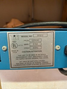 TIE EK612 Power Supply  120VAC 0.5A 60Hz UL Listed Vintage New old stock As Is
