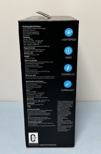 Logitech G PRO X SUPERLIGHT Wireless Gaming Mouse | Black - Afbeelding 4 van 5