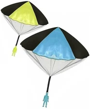 Toys+ 2 Pack Tangle Free Throwing Parachute Men with Large Parachutes!