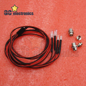 NEW Style RC On-Road Car LED Night 5mm White And 3mm Red Headlamps 4 LED Light