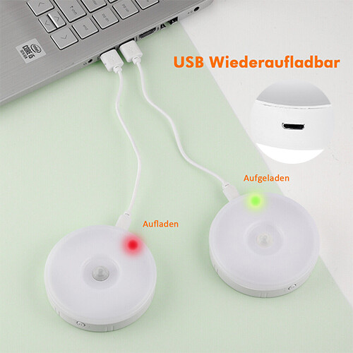2X LED Luz Nocturna Detector de Movimiento Sensor Batería Luz de Escalera Lámpara de Pared Set - Imagen 9 de 26