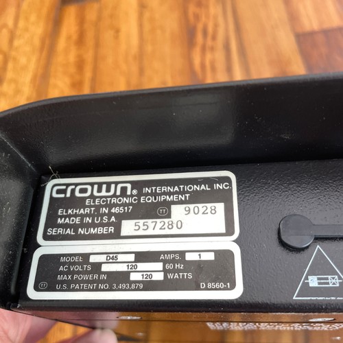 Crown D45 Rackmount Zweikanal 35W Endstufe - Bild 10 von 10