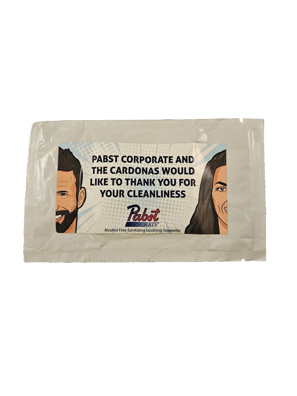 Matt Cardona GCW Pabst Santizing Wipe - Zack Ryder - PBR WWE