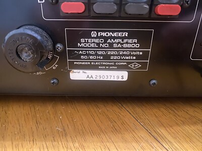 その他 PIONEER STEREO AMPLIFIER SA-8800 Pioneer SA-8800 Stereo Integrated Amplifie Hi-Fi Pre-Main