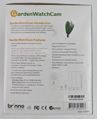 Garden Watch Camera Brinno GardenWatchCam Kit NOS | eBay