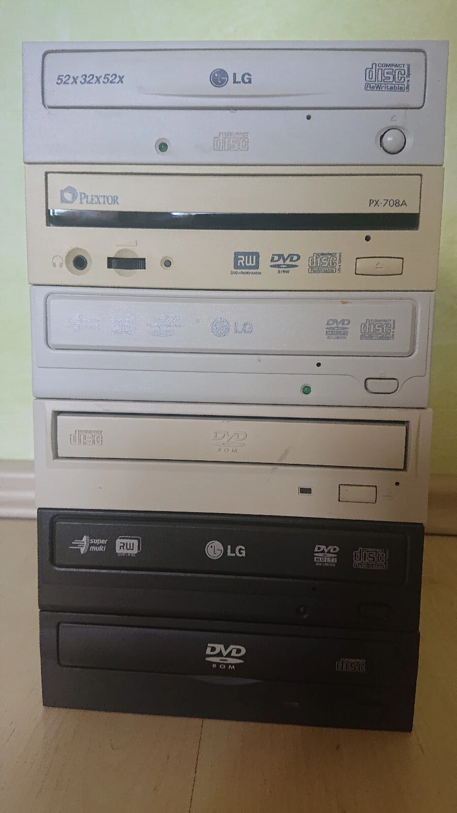 Konvolut 6x  CD/DVD-Laufwerk, alle IDE, von Plextor, LG, Toshiba und  LiteOn - Bild 1 von 2
