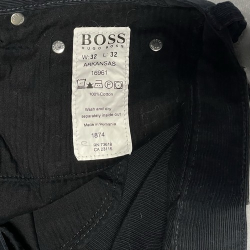 Jeans uomo Hugo Boss 32W x 32 nero Arkansas pantaloni jeans velluto a coste - Foto 6 di 14